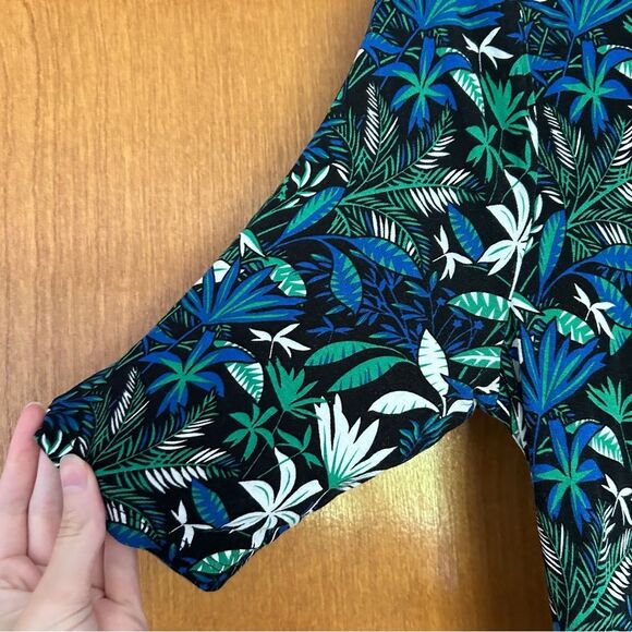 Boden Lavinia Jersey Wrap Midi Dress Tropical Print Size 8 Long - Picture 4 of 15